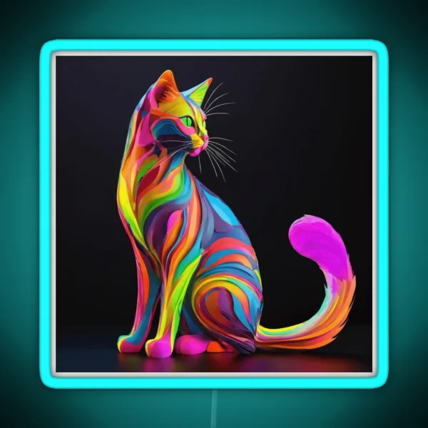 Colorfull Cat RGB Neon Sign
