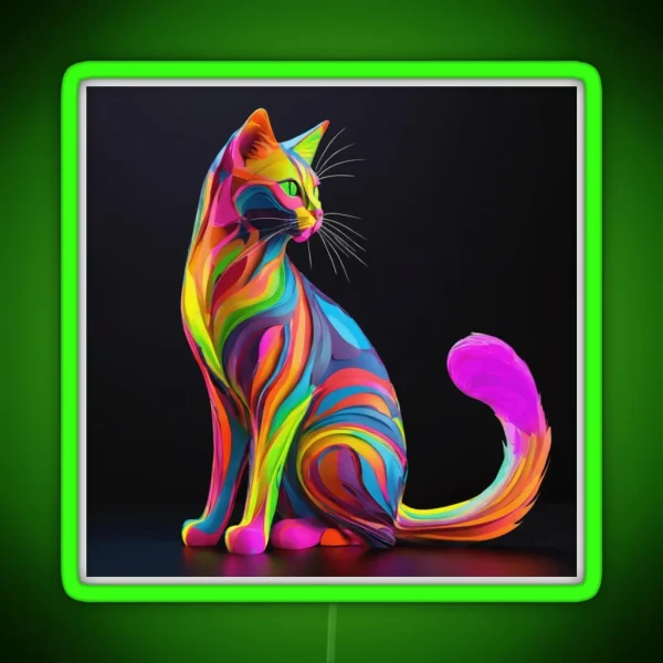 Colorfull Cat RGB Neon Sign