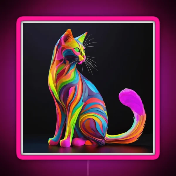 Colorfull Cat RGB Neon Sign