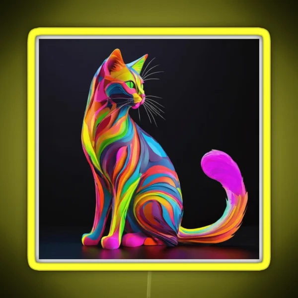 Colorfull Cat RGB Neon Sign