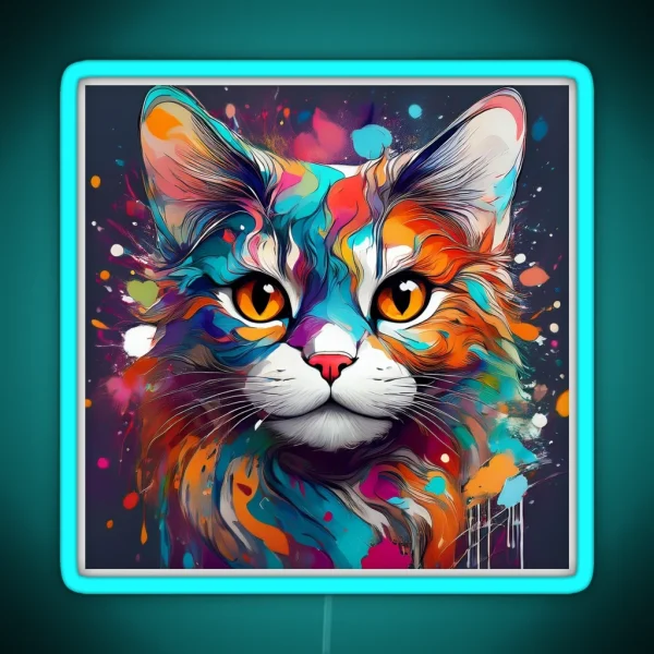 Colourful Cat RGB Neon Sign