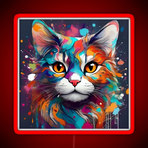 Colourful Cat RGB Neon Sign