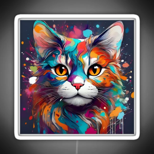 Colourful Cat RGB Neon Sign