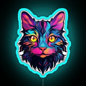 Colourful Cat RGB Neon Sign