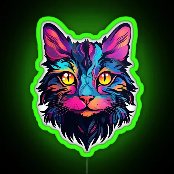 Colourful Cat RGB Neon Sign