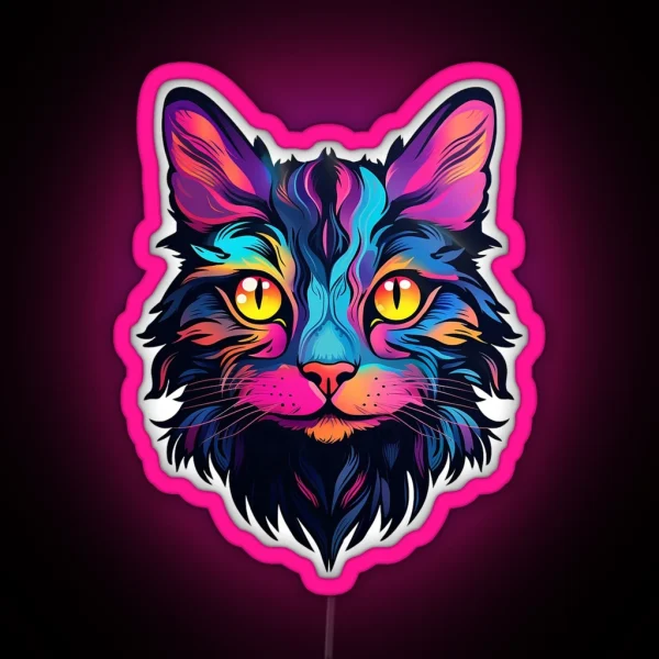 Colourful Cat RGB Neon Sign