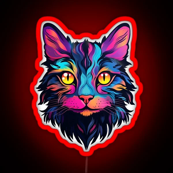 Colourful Cat RGB Neon Sign