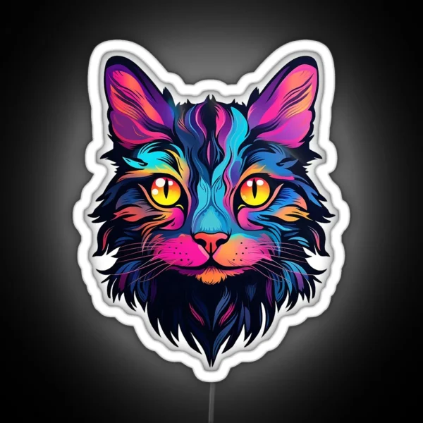 Colourful Cat RGB Neon Sign