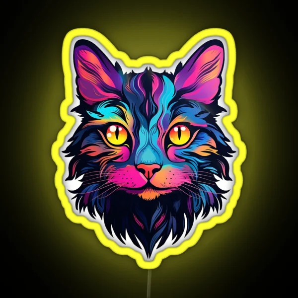 Colourful Cat RGB Neon Sign