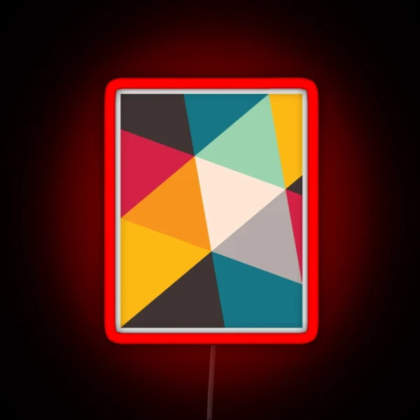 Colourful Geometric Triangles 2012 RGB Neon Sign
