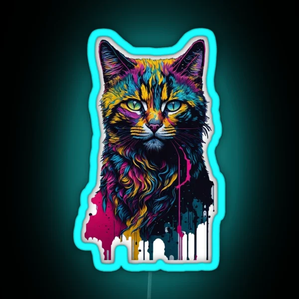 Colourful Kitty RGB Neon Sign