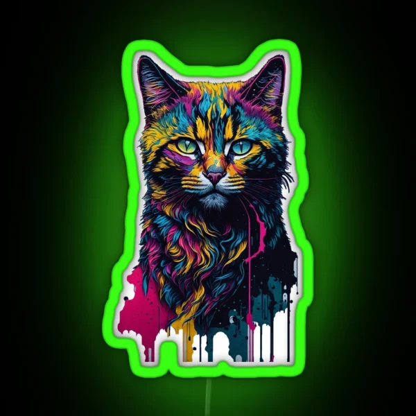 Colourful Kitty RGB Neon Sign