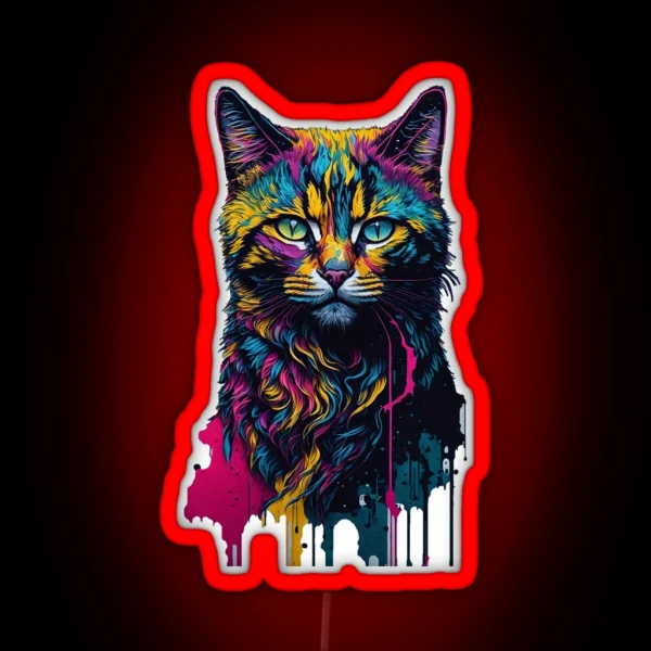 Colourful Kitty RGB Neon Sign