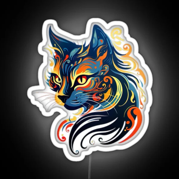 Colourful Rainbow Cat RGB Neon Sign