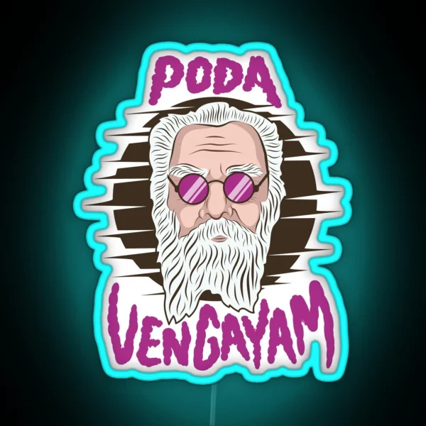 Colours Of Periyar Tamil Slogan Poda Vengayam RGB Neon Sign