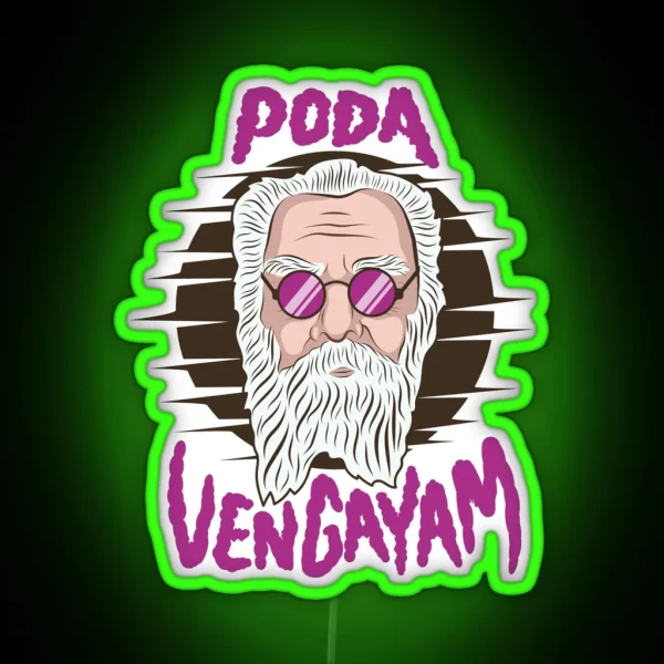 Colours Of Periyar Tamil Slogan Poda Vengayam RGB Neon Sign