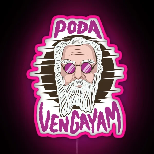 Colours Of Periyar Tamil Slogan Poda Vengayam RGB Neon Sign