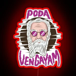 Colours Of Periyar Tamil Slogan Poda Vengayam RGB Neon Sign