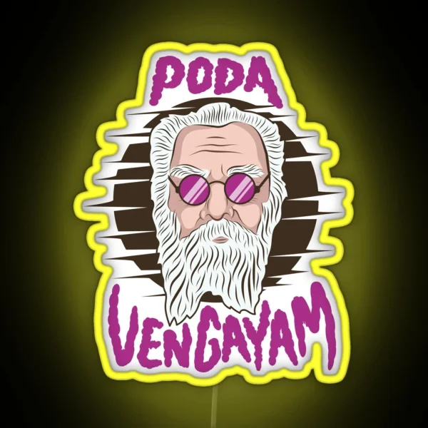 Colours Of Periyar Tamil Slogan Poda Vengayam RGB Neon Sign