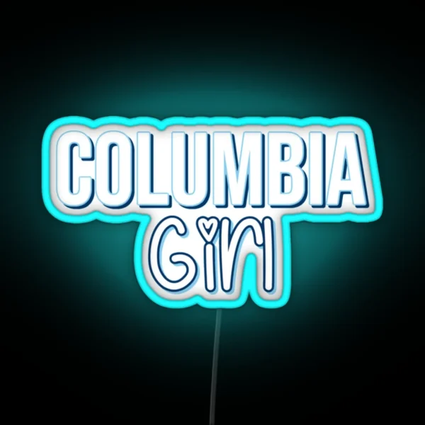 Columbia Girl RGB Neon Sign