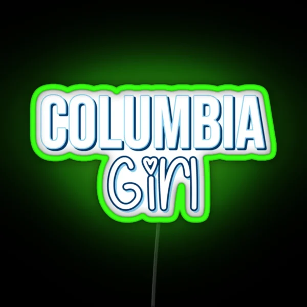 Columbia Girl RGB Neon Sign