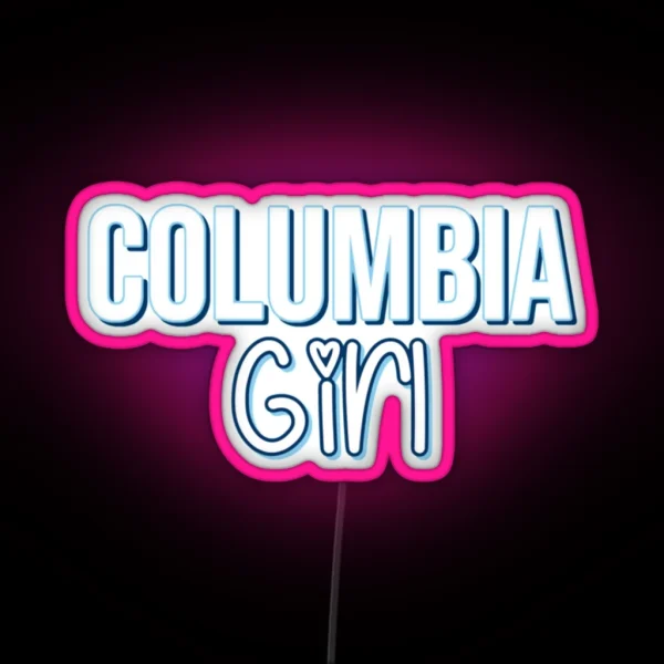 Columbia Girl RGB Neon Sign