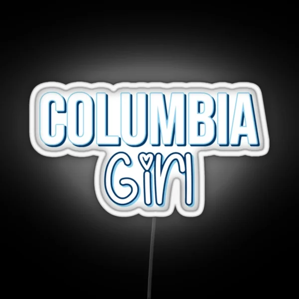 Columbia Girl RGB Neon Sign