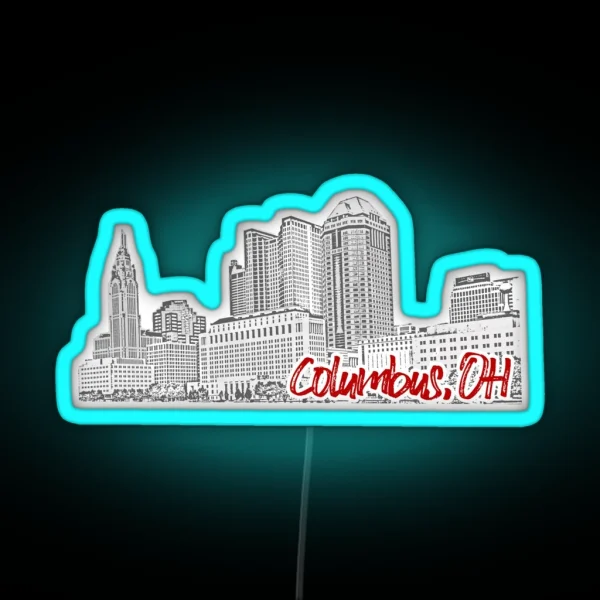 Columbus OH Skyline RGB Neon Sign