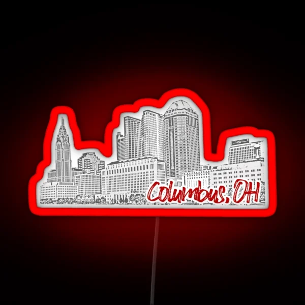Columbus OH Skyline RGB Neon Sign