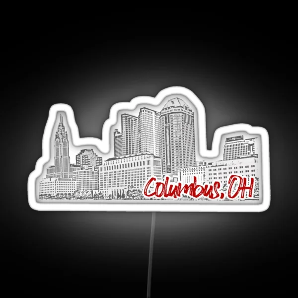 Columbus OH Skyline RGB Neon Sign