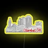 Vibrant Columbus Ohio Skyline Neon Sign with Colorful RGB LED Lighting