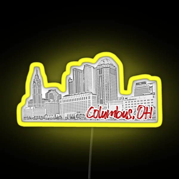 Columbus OH Skyline RGB Neon Sign