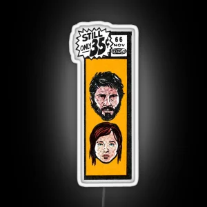 Comic Book Corner Box Joel And Ellie The Last Of Us Fan Art RGB Neon Sign