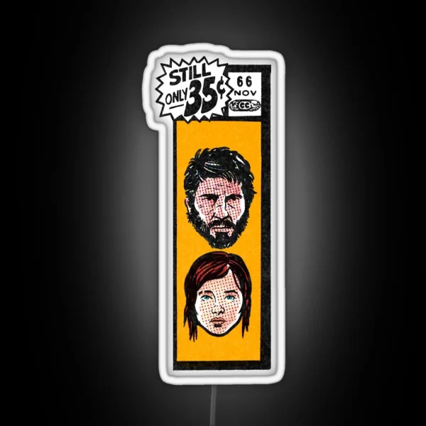 Comic Book Corner Box Joel And Ellie The Last Of Us Fan RGB Neon Sign