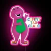 RGB LED neon sign with humorous warning against tax fraud.