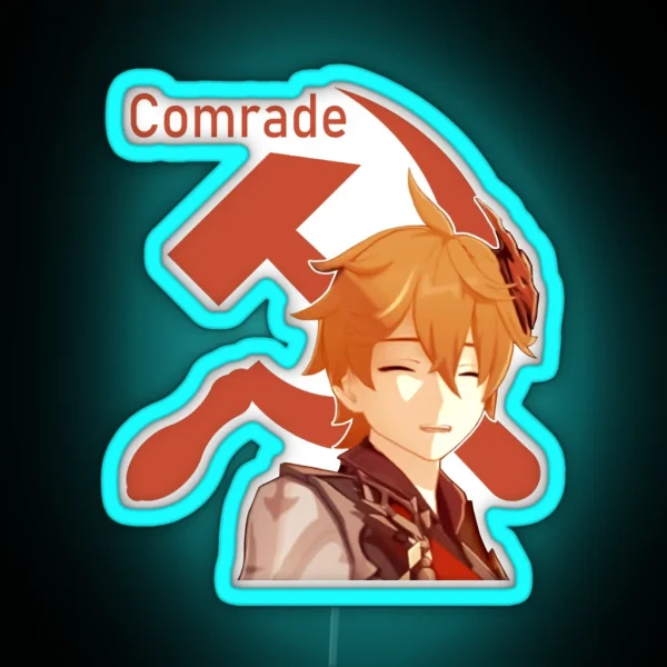 Comrade Childe Text Version RGB Neon Sign