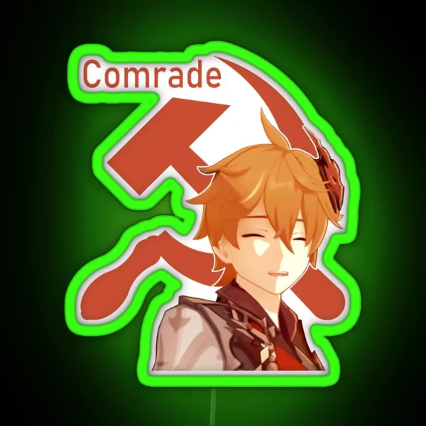 Comrade Childe Text Version RGB Neon Sign