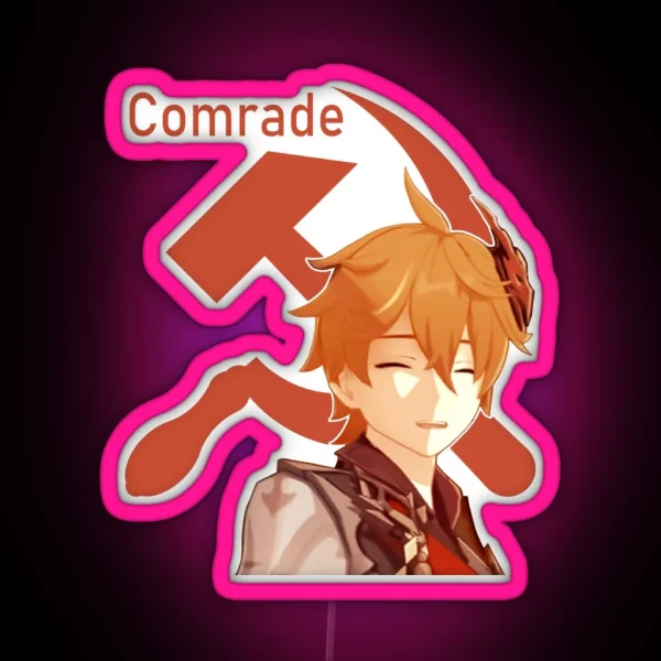 Comrade Childe Text Version RGB Neon Sign