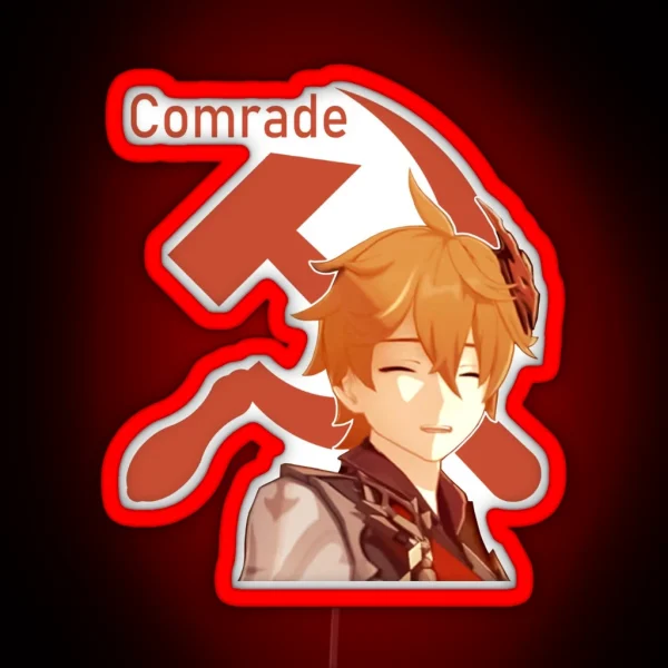 Comrade Childe Text Version RGB Neon Sign