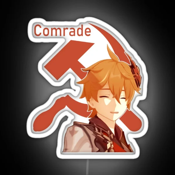 Comrade Childe Text Version RGB Neon Sign