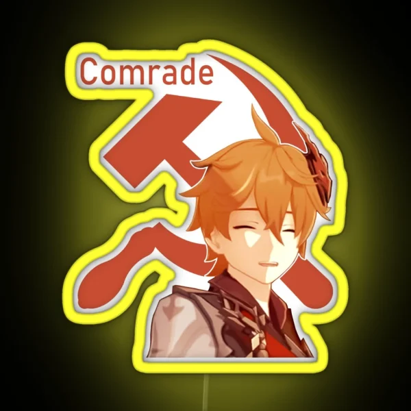 Comrade Childe Text Version RGB Neon Sign