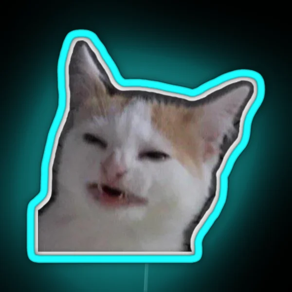 Confused Cat RGB Neon Sign