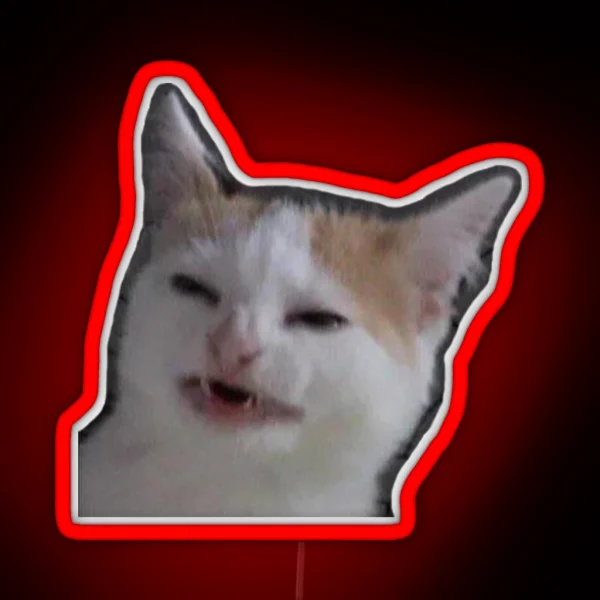 Confused Cat RGB Neon Sign