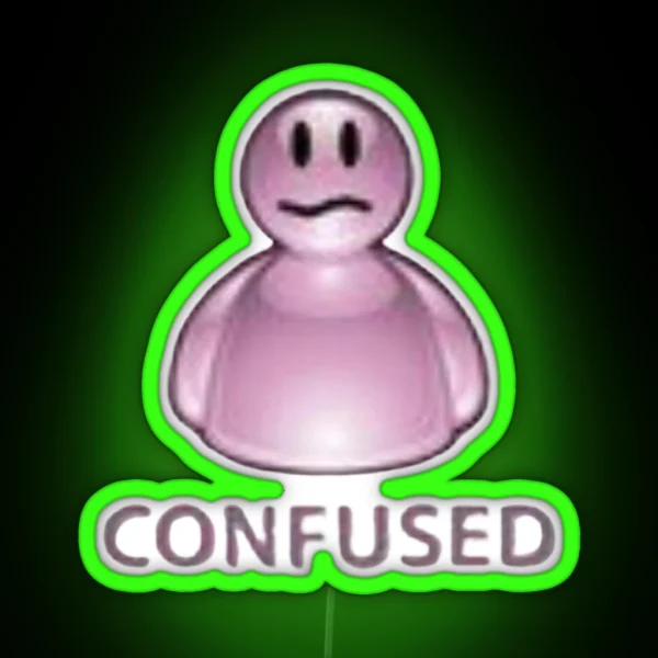 Confused Windows Live Messenger Icon RGB Neon Sign