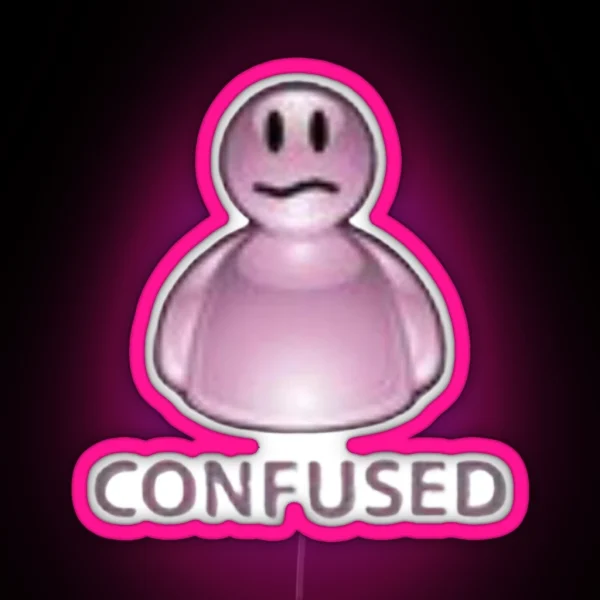 Confused Windows Live Messenger Icon RGB Neon Sign