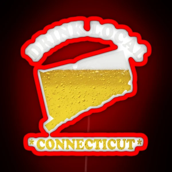 CONNECTICUT Beer Map Led Drink Local Brewmaster Gift RGB Neon Sign