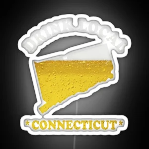 CONNECTICUT Beer Map Led Drink Local Brewmaster Gift RGB Neon Sign