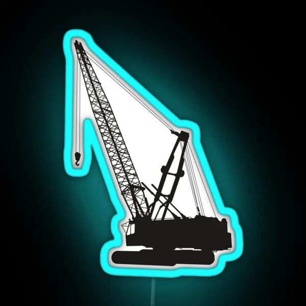 Construction Crane RGB Neon Sign