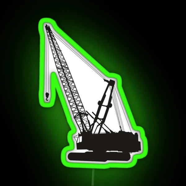 Construction Crane RGB Neon Sign