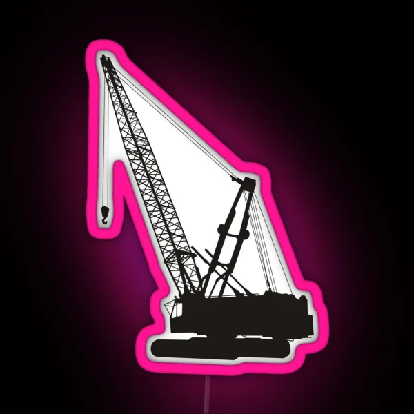 Construction Crane RGB Neon Sign